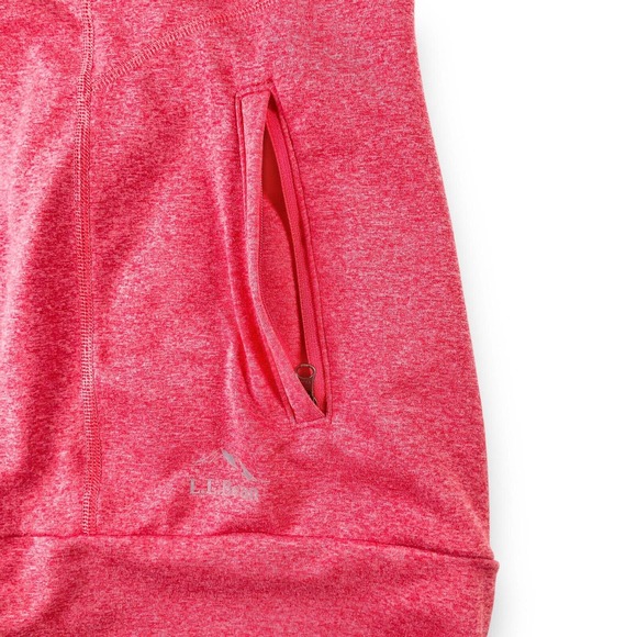 LL Bean Medium Jacket Cotton Blend Full Zip Pink Peach Women's Running Athletic - Picture 9 of 15